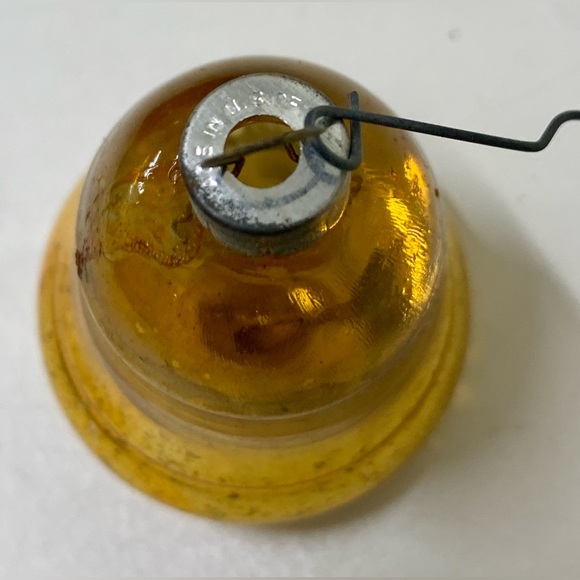 Mid Century Antique Mercury Glass Figural Bell Christmas Tree Ornament - Picture 7 of 9